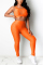 Black Fashion Active adult Ma'am Patchwork Solid Two Piece Suits pencil Sleeveless Two Pieces