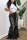 Black Fashion Casual Adult Letter Solid Tassel Ripped Letter O Neck Short Sleeve Regular Sleeve Regular Two Pieces