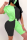 Black Green Fashion Casual Sportswear Short Sleeve O Neck Regular Sleeve Regular Patchwork Two Pieces（With Mask）