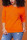 Orange Fashion Casual O Neck Long Sleeve Regular Sleeve Regular Solid Tops