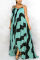 Green Fashion Casual Plus Size Daily Spaghetti Strap Sleeveless Spaghetti Strap Sling Dress Floor Length Striped Dresses