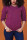 Purple Fashion Casual O Neck Long Sleeve Regular Sleeve Regular Solid Tops