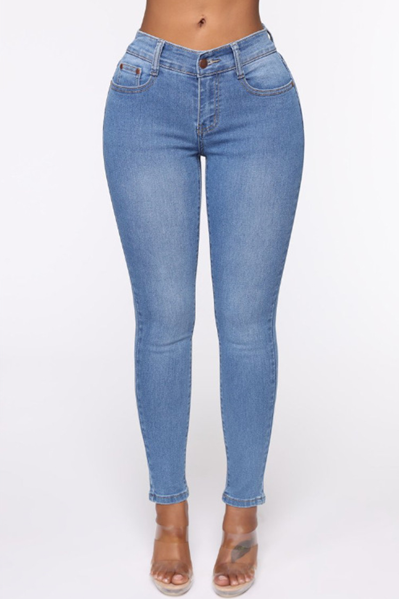Deep Blue Fashion Sexy Skinny Solid Bottoms_BOTTOMS_KnowFashionStyle ...