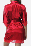 Red Sexy Fashion Loose Lace Nightdress