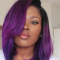 Purple Fashion Casual Microroll Mid-length Wigs