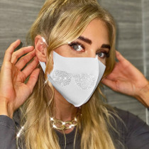 White Fashion Casual Print Face Protection