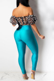 Light Blue Fashion Casual Skinny Solid Bottoms