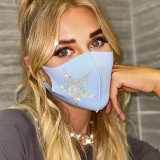Light Blue Fashion Casual Print Face Protection