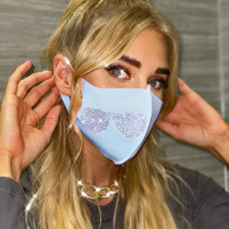 Light Blue Fashion Casual Print Face Protection