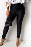 Gold Fashion Casual Skinny Solid Bottoms