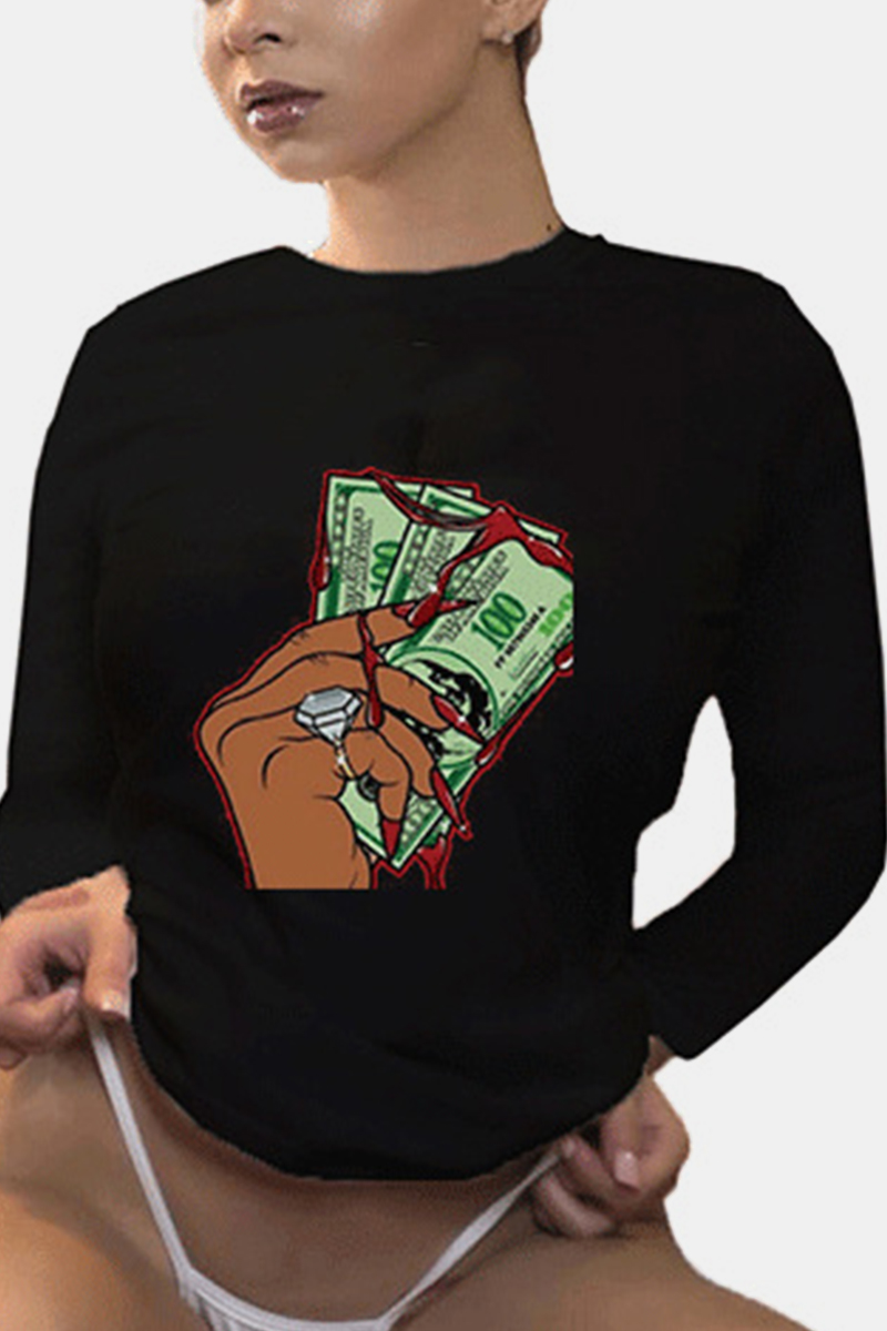 o neck long sleeve