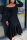 Black Sexy Europe and America One Shoulder Long Sleeves One word collar A leaf skirt Ankle-Length Print Draped backless asymmetrical Dresses