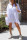 White Casual Shirt sleeves Long Sleeves Turndown Collar Straight Knee-Length Solid Dresses
