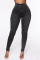 Black Gray Fashion Casual Skinny Solid Jeans