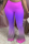 Purple Fashion Casual Regular Gradual Change Print Trousers