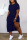 Tibetan Blue Fashion Casual Regular Sleeve Short Sleeve O Neck Mid Calf Solid Dresses