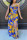 Blue Polyester Sexy Spaghetti Strap Sleeveless Slip Swagger Floor-Length Print Dresses