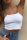 White Fashion Sexy Spaghetti Strap Sleeveless Spaghetti Strap Short Solid Tops