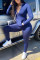 purple Fashion Casual adult Ma'am Solid Two Piece Suits pencil Long Sleeve Two Pieces