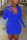 Blue Fashion adult Ma'am Sweet Cap Sleeve Long Sleeves O neck Step Skirt skirt Solid chain Dresses