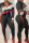 Black Fashion Sexy Active Patchwork Print Solid Straight Long Sleeve Two Pieces