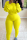 Yellow Active Europe and America Street Solid Skinny Long Sleeve Two Pieces