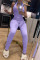 Purple Sexy Turndown Collar Sleeveless Off The Shoulder Skinny Solid Jumpsuits