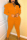 Orange Active Casual Patchwork Solid pencil Puff sleeve Two Pieces