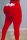 Red Casual Sportswear Skinny Print Trousers