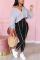 Light Gray Fashion Sexy Adult Patchwork Solid Patchwork V Neck Long Sleeve One Shoulder Short Two Pieces