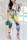 Yellow Fashion adult Ma'am Lightly cooked Patchwork Print Two Piece Suits pencil Three Quarter Two Pieces