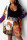Khaki Fashion Sexy Long Sleeve Turndown Collar Regular Sleeve Long Print Two Pieces