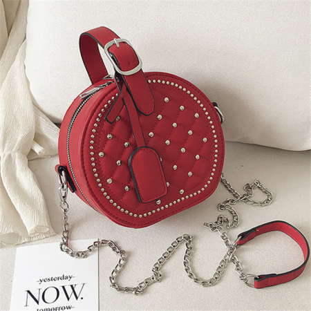 Red Fashion Casual Chain Strap Crossbody Bag