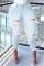 Light Blue Fashion Casual Solid Plus Size Broken Hole Jeans