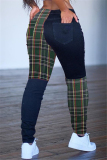 multicolor Casual Patchwork Patchwork Bottoms