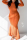 Orange Fashion Casual Regular Sleeve Long Sleeve O Neck Asymmetrical Ankle Length Solid Dresses