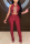 Red Sexy Solid Patchwork Sleeveless Short Two Pieces