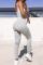Gray Sexy Sportswear O Neck Sleeveless Spaghetti Strap Skinny Solid Jumpsuits