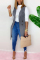 Khaki Fashion British Style Adult Solid Cardigan Turndown Collar Tops