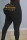 Black Gold Fashion Casual Skinny Print Trousers