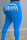 Blue Fashion Casual Skinny Print Trousers