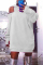 White Fashion Sexy Off The Shoulder Long Sleeve Hooded Collar Mini Solid Dresses