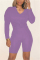 Light Purple Casual Sportswear Solid V Neck Long Sleeve Regular Sleeve Regular Two Pieces