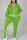 Light Green Fashion Casual Sportswear Zipper Collar Long Sleeve Regular Sleeve Patchwork Plus Size Set