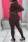Wine Red Casual Knitting Letter Patchwork Solid Embroidered Patchwork Cardigan Pants Basic Zipper Collar Long Sleeve Regular Sleeve Regular Two Pieces