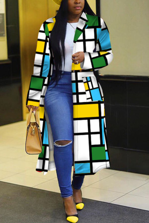 Blue Street Print Outerwear