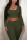 Army Green Fashion Casual Long Sleeve O Neck Regular Sleeve Short Solid Two Pieces