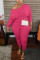 rose red Fashion Sexy Adult Ma'am Solid Two Piece Suits Stitching O Neck Plus Size 