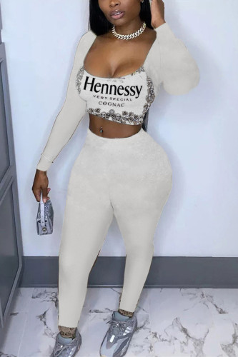 Champagne Fashion Casual Adult Print Patchwork Square Collar Long Sleeve Regular Sleeve Short Two Pieces