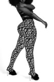 Black Fashion Casual Skinny Letter Print Trousers
